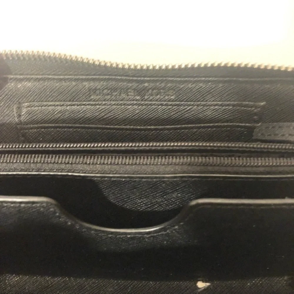 Michael kors black wristlet clutch micro studs